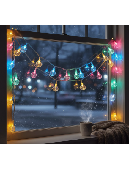 Kristal Top Gün Işığı Dekoratif Işık 5 Metre 28 LED