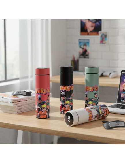 Anime Baskılı Dijital Göstergeli Termos 500 ml Model 3