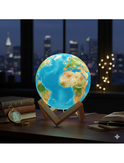 Standlı Işıklı Dünya Küre