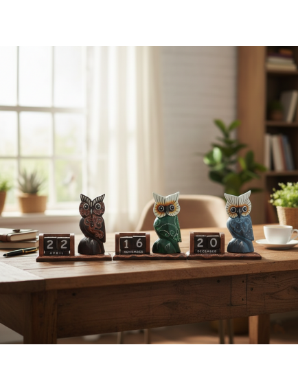 Ahşap Baykuş Takvim  Büyük Boy