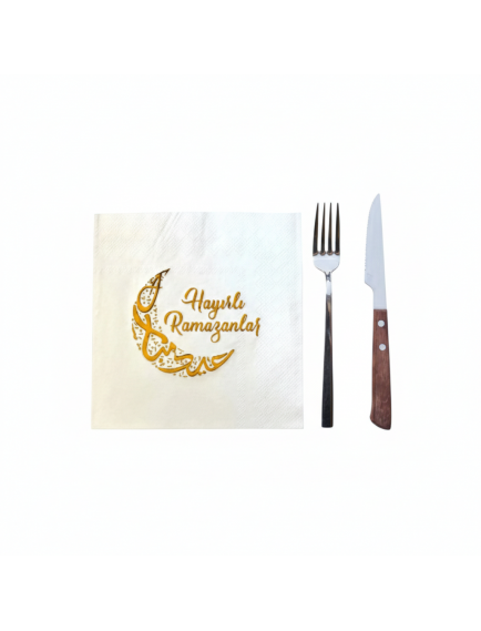 Ramazan Temalı Yaldız Baskılı Peçete
