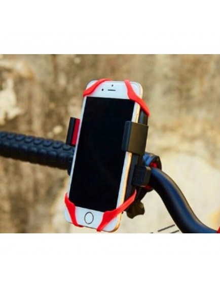 Lastik Destekli Standlı Bisiklet Telefon Tutucu