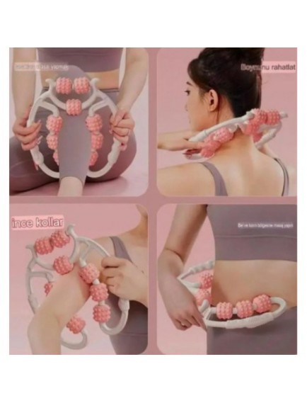 Selülit Masaj Aleti 9 Tekerlekli Lenf Drenaj Rulosu