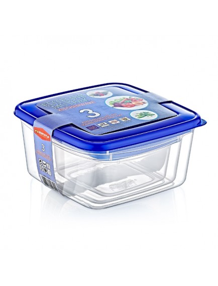 3'lü Kare Saklama Kabı Seti