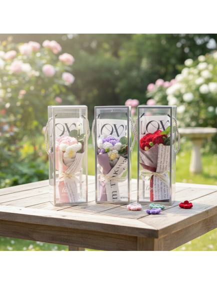 Tekli El Örgüsü Gül Buketi