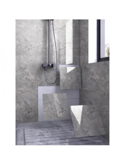 Gri Mermer Desen Duvar Sticker (30x30)