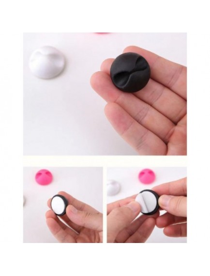 Siyah Beyaz Kablo Sabitleme Klipsi 10'lu