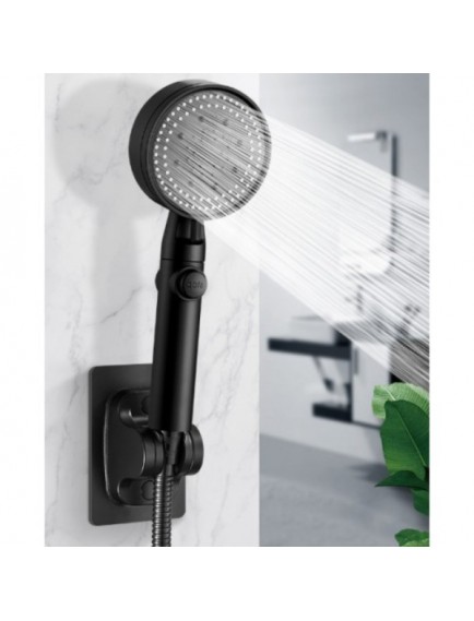 Yapışkanlı Duş Başlığı Tutucu Ayarlı Siyah