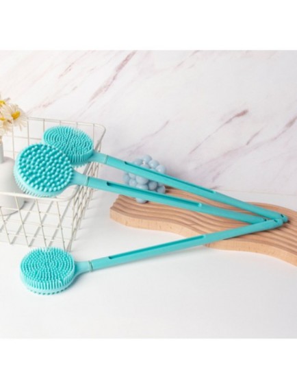 Çift Taraflı Silikon Uzun Saplı Banyo Fırçası
