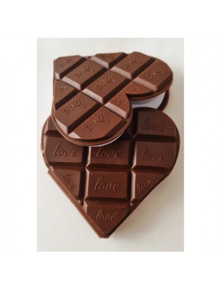 Kalp Tasarımlı Çikolata Not Defteri