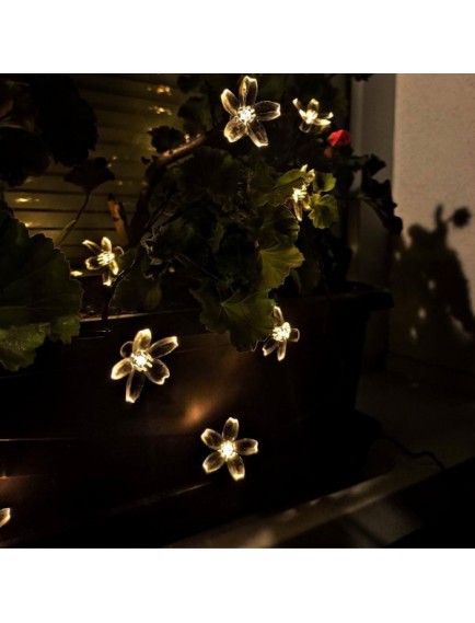 Solar 5m 50 Led Papatya Gün Işığı 8 Fonksiyonlu