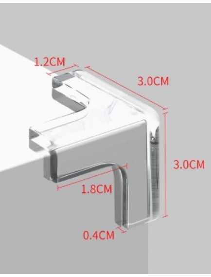 8'li Set Silikon Şeffaf Masa Kenarı Koruma Aparatı