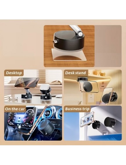 Mıknatıslı Katlanabilir Telefon Tutucu - Torpido ve Cam Uyumlu