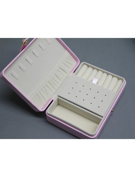 16x11 cm Deri Kaplamalı Makyaj Ve Takı Kutusu