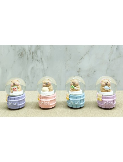 Kapibara Tasarımlı Işıklı Kar Küresi