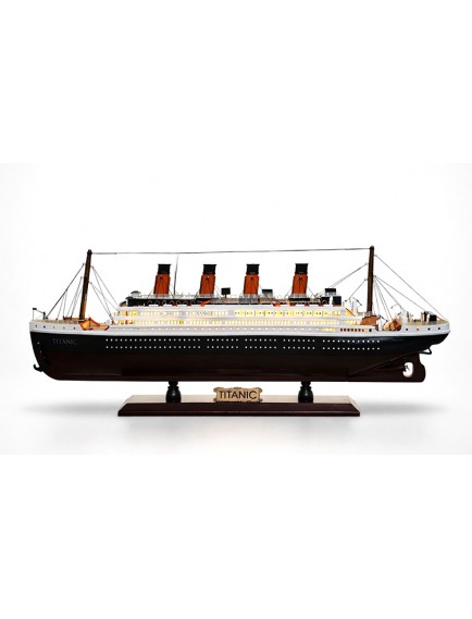 Özel Tasarım Ahşap Işıklı Titanik Gemi - Model 2