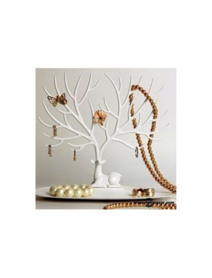 Geyik Tasarımlı Takı Standı Beyaz