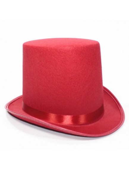 Kırmızı Fötr Şapka Sihirbaz Şapkası