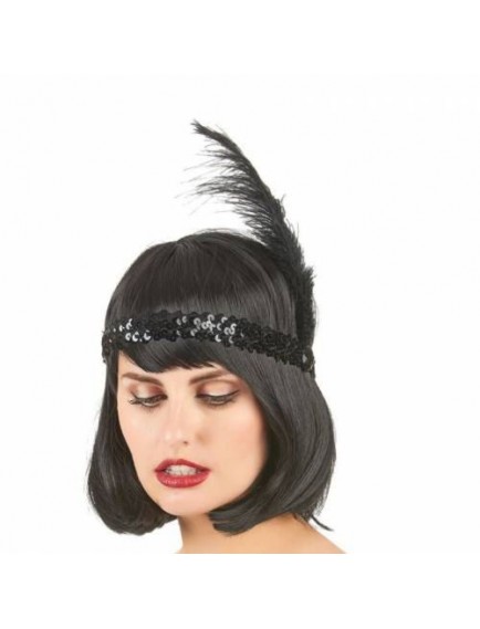 Yılbaşı Saç Tüyü Saç Bandı Siyah Renk