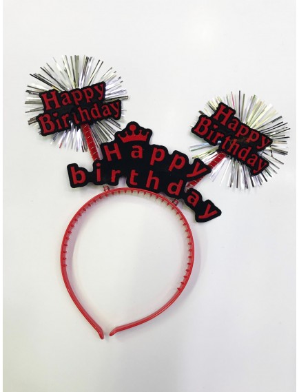 Happy Birthday Neon Renk Doğum Günü Tacı - 12 Adet