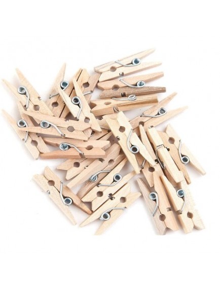 Ahşap Mini Ham Mandal 100 Adet