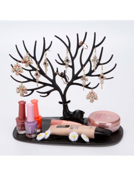 Geyik Tasarımlı Takı Standı Siyah