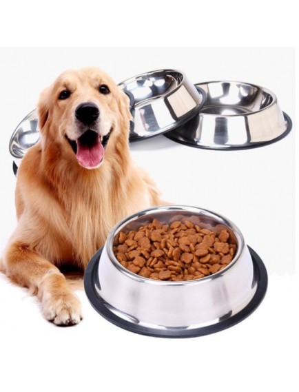 Paslanmaz Çelik Metal Mama Kabı 22 cm.