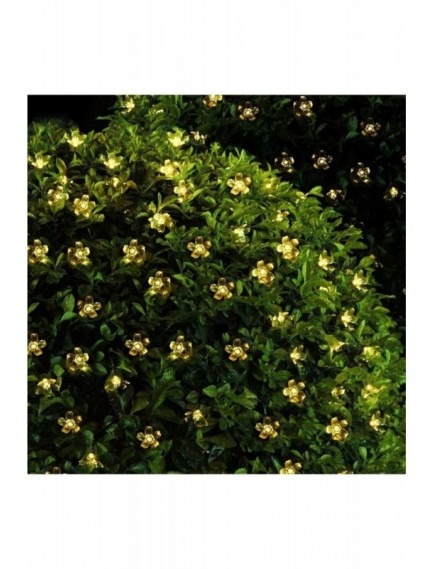 Solar Çiçekli Dekoratif 30 Led Bahçe Lambası