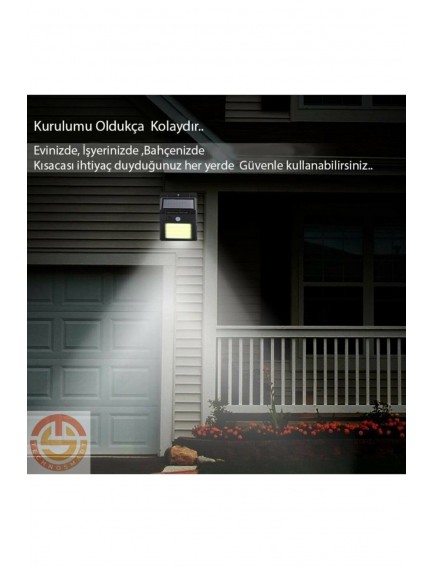 Hareket Sensörlü Solar 48 Led Bahçe Lambası