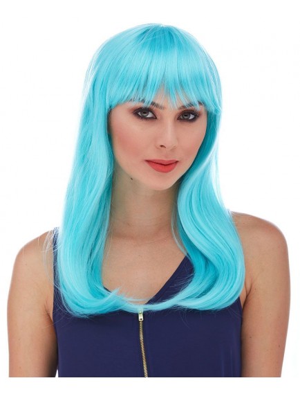 Turkuaz Mavi Parti Peruğu