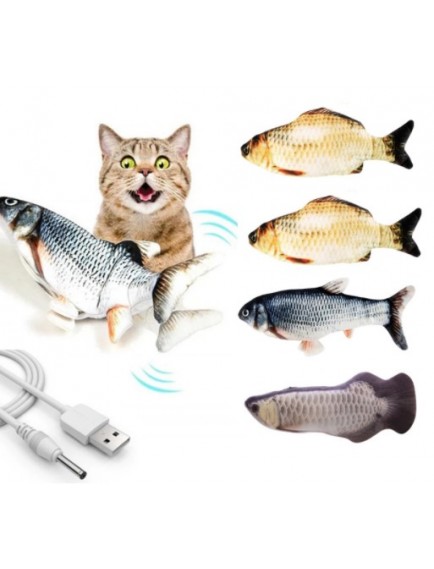 Hareketli Balık Kedi Oyuncağı Şarjlı