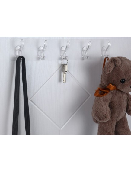 Yapışkanlı 5 Kancalı Askı