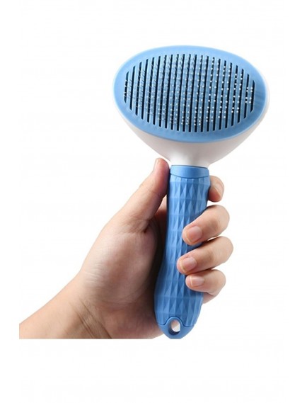 Otomatik Temizlenen Evcil Hayvan Tarağı Mavi