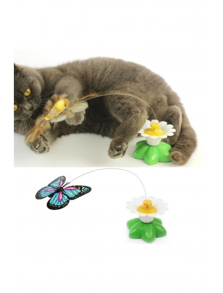 Hareketli Pilli Kelebek Kedi Oyuncağı