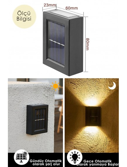 Solar Aplik Çift Taraflı Lamba