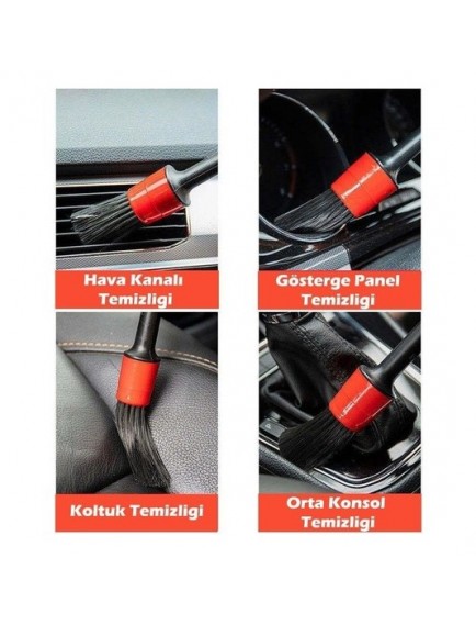 Araba Detaylı Temizlik Fırça Seti