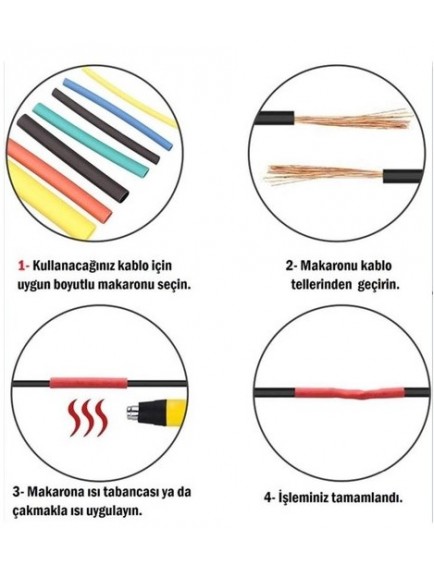 Kablo Koruyucu Makaron Seti 560 Parça