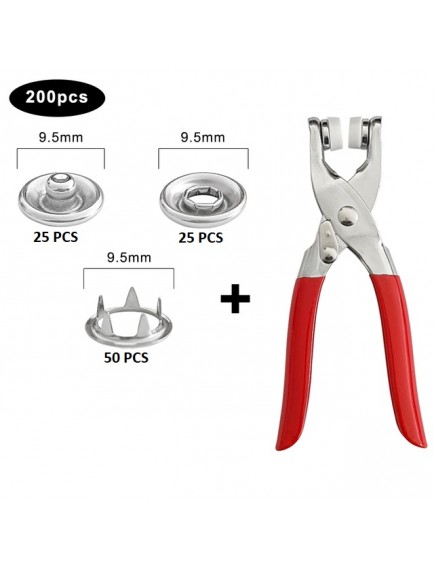 Metal Çıtçıt Pensesi ve Düğme Seti