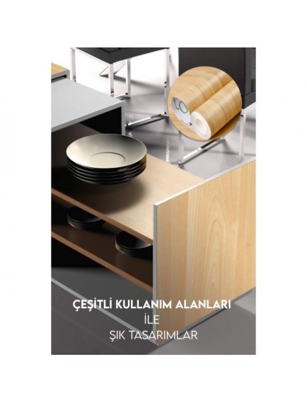 Ahşap Görünümlü Kendinden Yapışkanlı Kaplama Folyosu 5 Metre