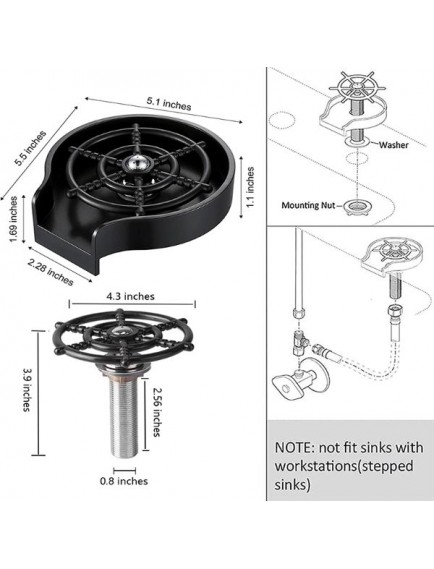 Yüksek Basınçlı Otomatik Bardak Yıkama Aparatı