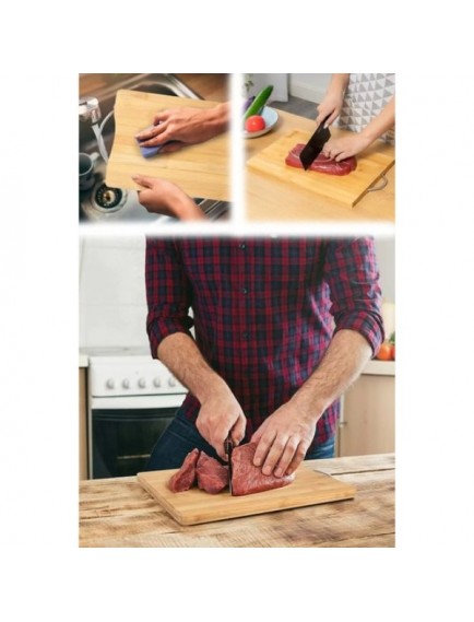 Metal Saplı Bambu Kesim Panosu