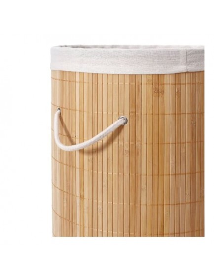DecoHandy Yuvarlak Bambu Kirli Sepeti