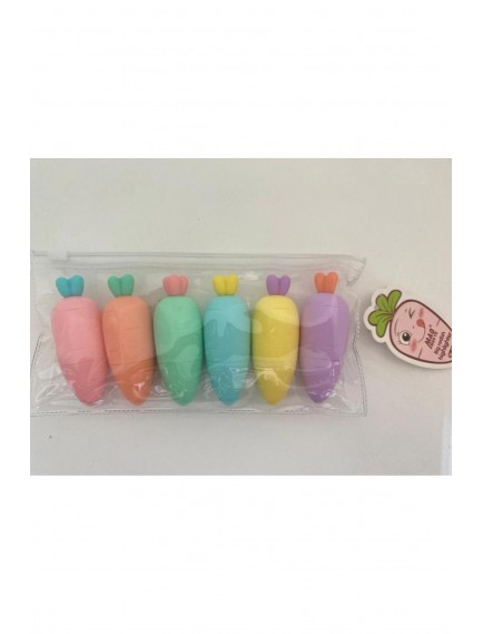 Havuç Tasarımlı Fosforlu Kalem Seti