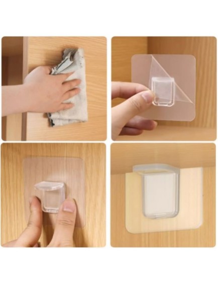 Yapışkanlı Raf Tutucu Seti 4 Adet