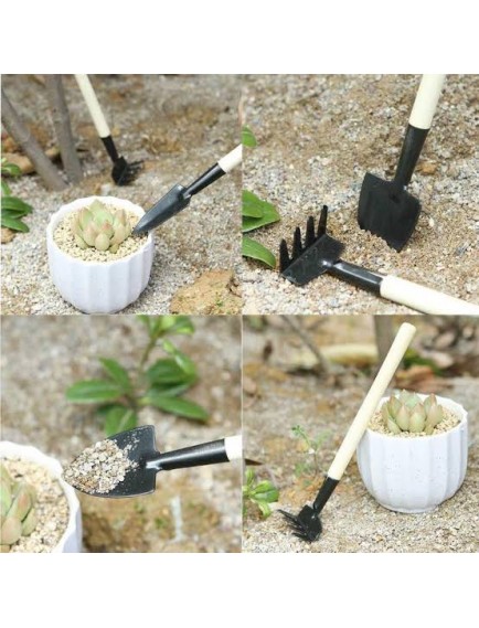 Mini Ahşap Hobi Bahçe Seti 3 Parça