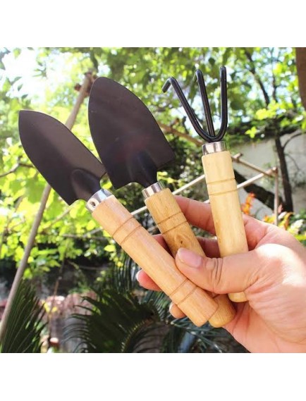 Mini Ahşap Hobi Bahçe Seti 3 Adet