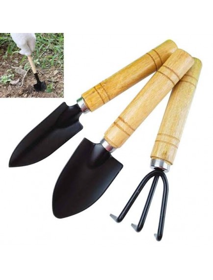 Mini Ahşap Hobi Bahçe Seti 3 Adet