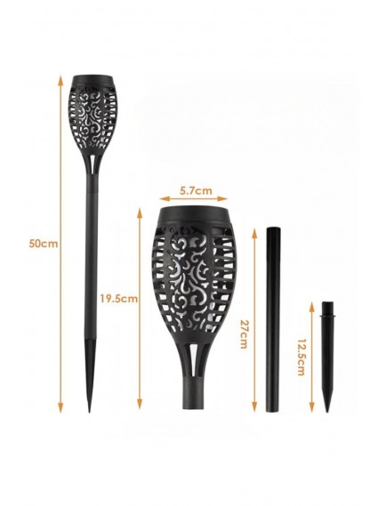 Solar Alev Efektli Bahçe Lambası