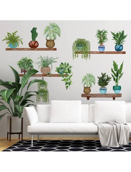 Tropikal Bitkiler Duvar Stickerı Model B