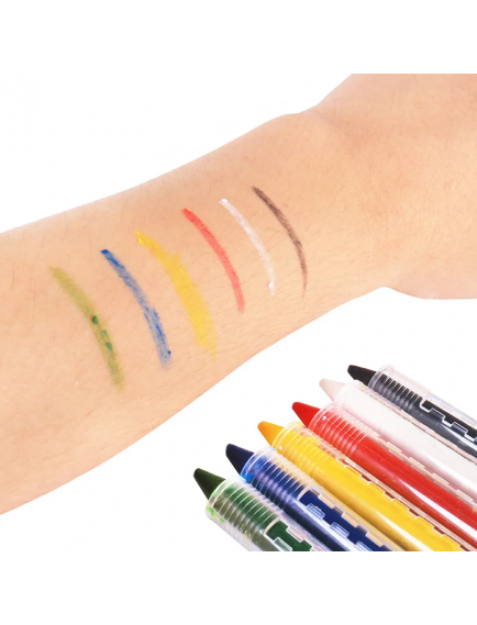 Yüz Boyama Seti Kalemli 6 Renk